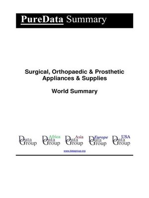 cover image of Surgical, Orthopaedic & Prosthetic Appliances & Supplies World Summary